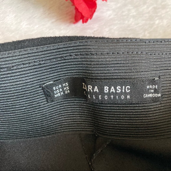 Zara Basic Black Suede Skinny Pants XS - Picture 6 of 9